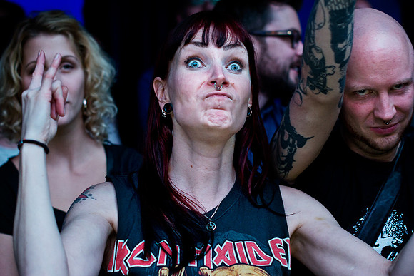 Wrestling fan at Göta källare, Stockholm