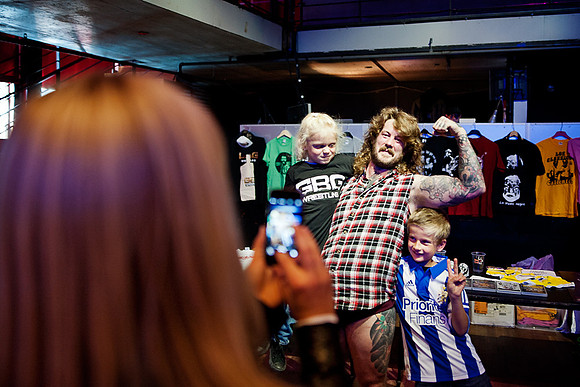 The wrestler and his fans