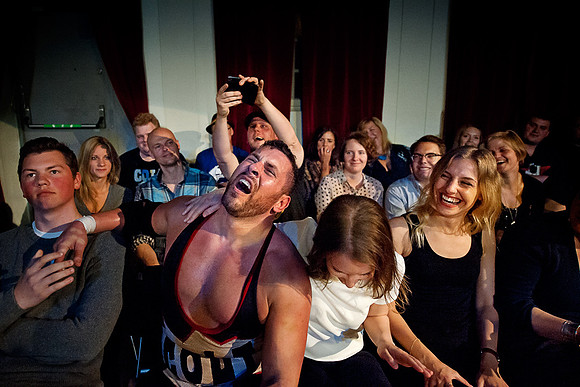 Colt Cabana outside of the ring