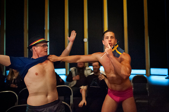 Steinbolt with a wrestling fan
