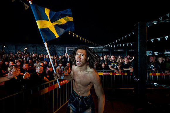 Danish wrestler Michael Fynne as traitor to his country