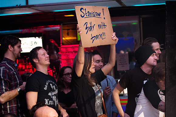 Wrestling fans at Göta källare, Stockholm