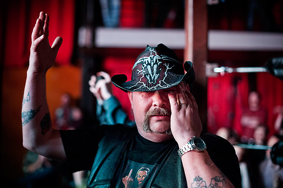 Wrestling fan mourning the retirement of Bad Buddha after his last match, GBG Wrestling