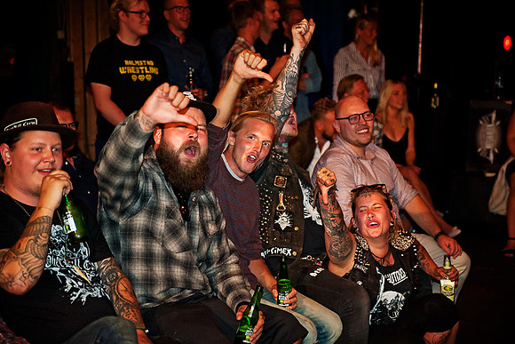 Wrestling fans in Halmstad