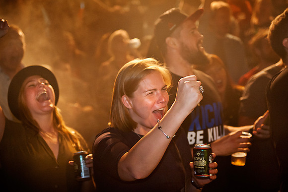 Wrestling fans at Pumpehuset, Copenhagen