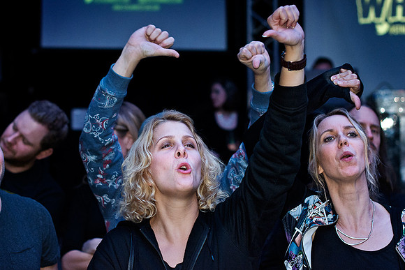Wrestling fans at Göta källare, Stockholm